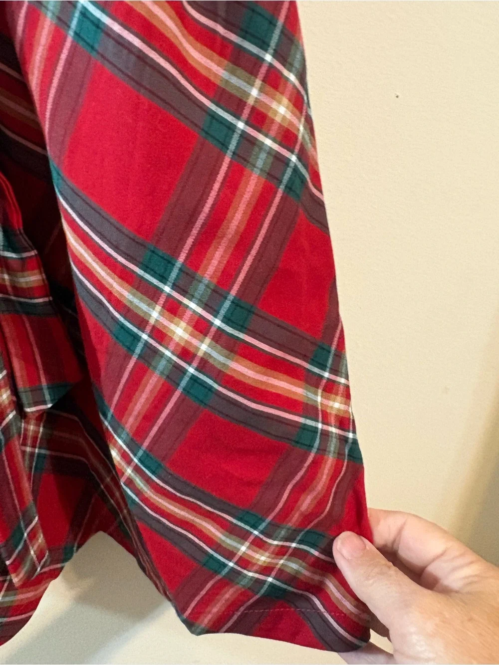 Carter’s Christmas dress girls SZ 7 red green plaid sleeveless satin holiday NWT